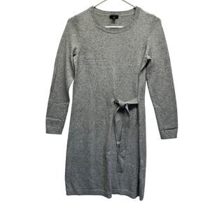 Talbots Tweed Side Tie Sweater Dress Small Petite Academia